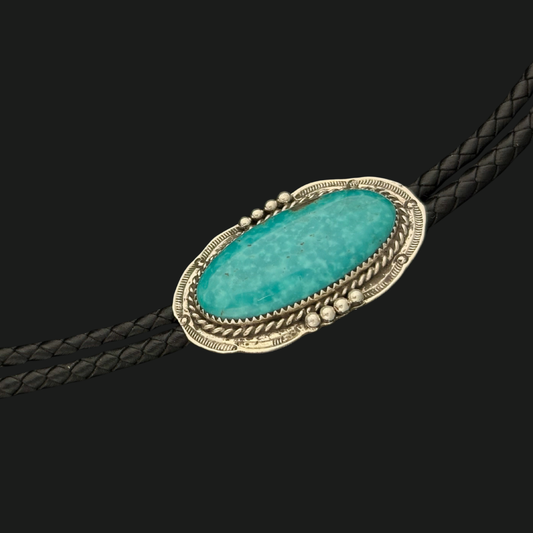 Sterling Silver & Royston Turquoise Bolo Tie