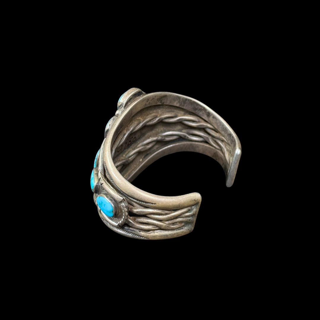 Vintage Cluster Turquoise Cuff