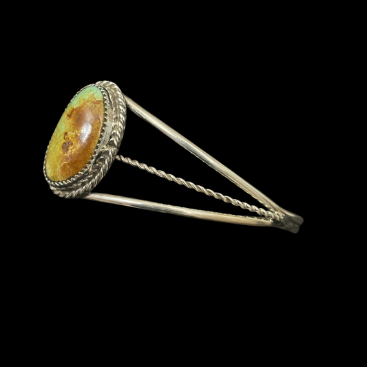 Royston Turquoise Sterling Silver Bracelet by Calvin Butler Jr.