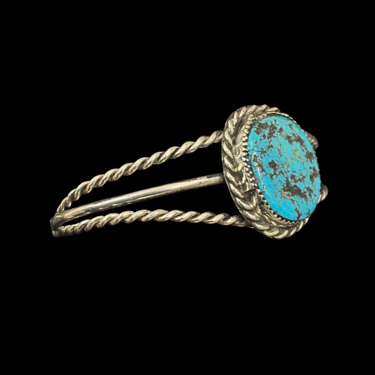 Carico Lake Turquoise Sterling Silver Bracelet by Calvin Butler Jr.