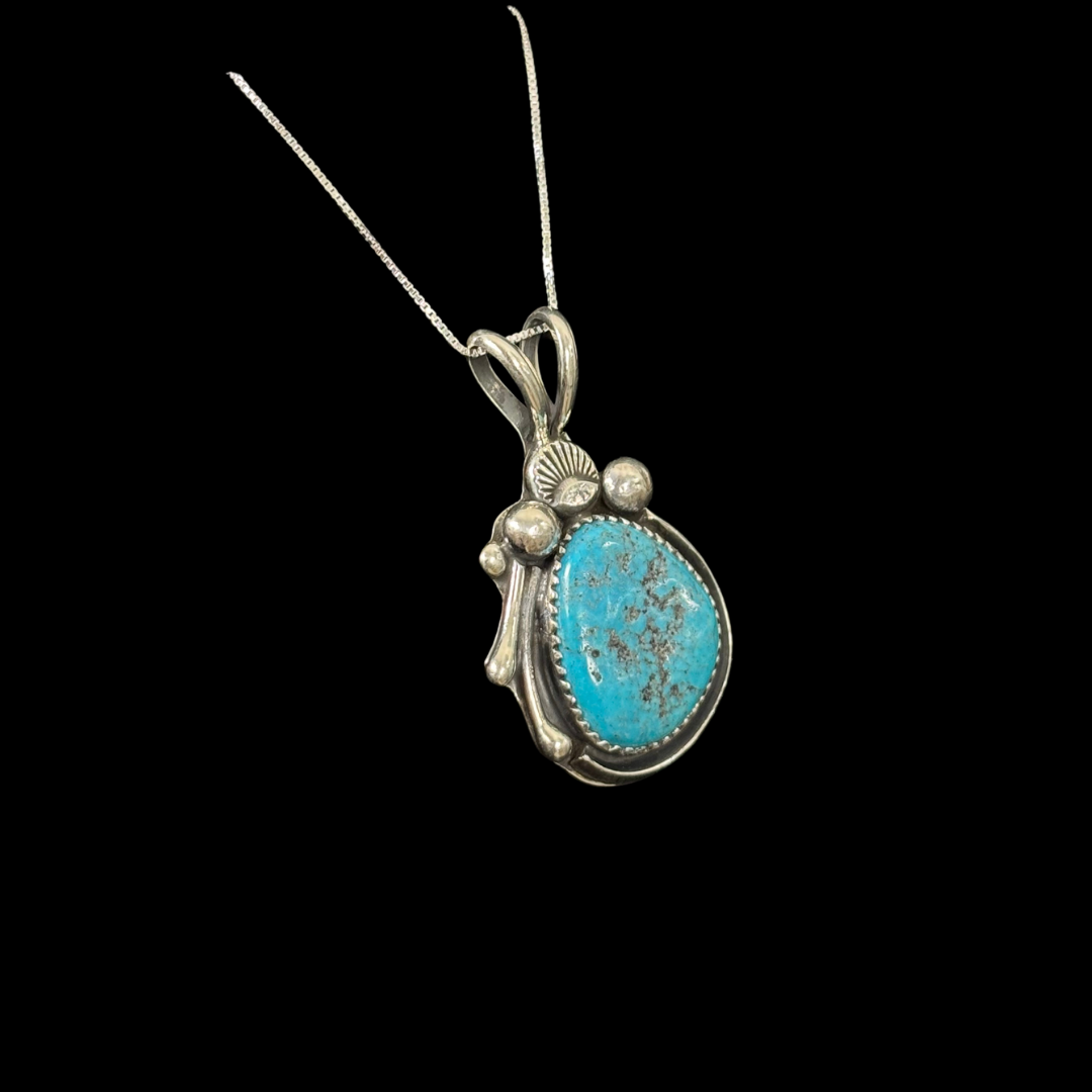 Turquoise & Sterling Silver Pendant by Jeanette Dale