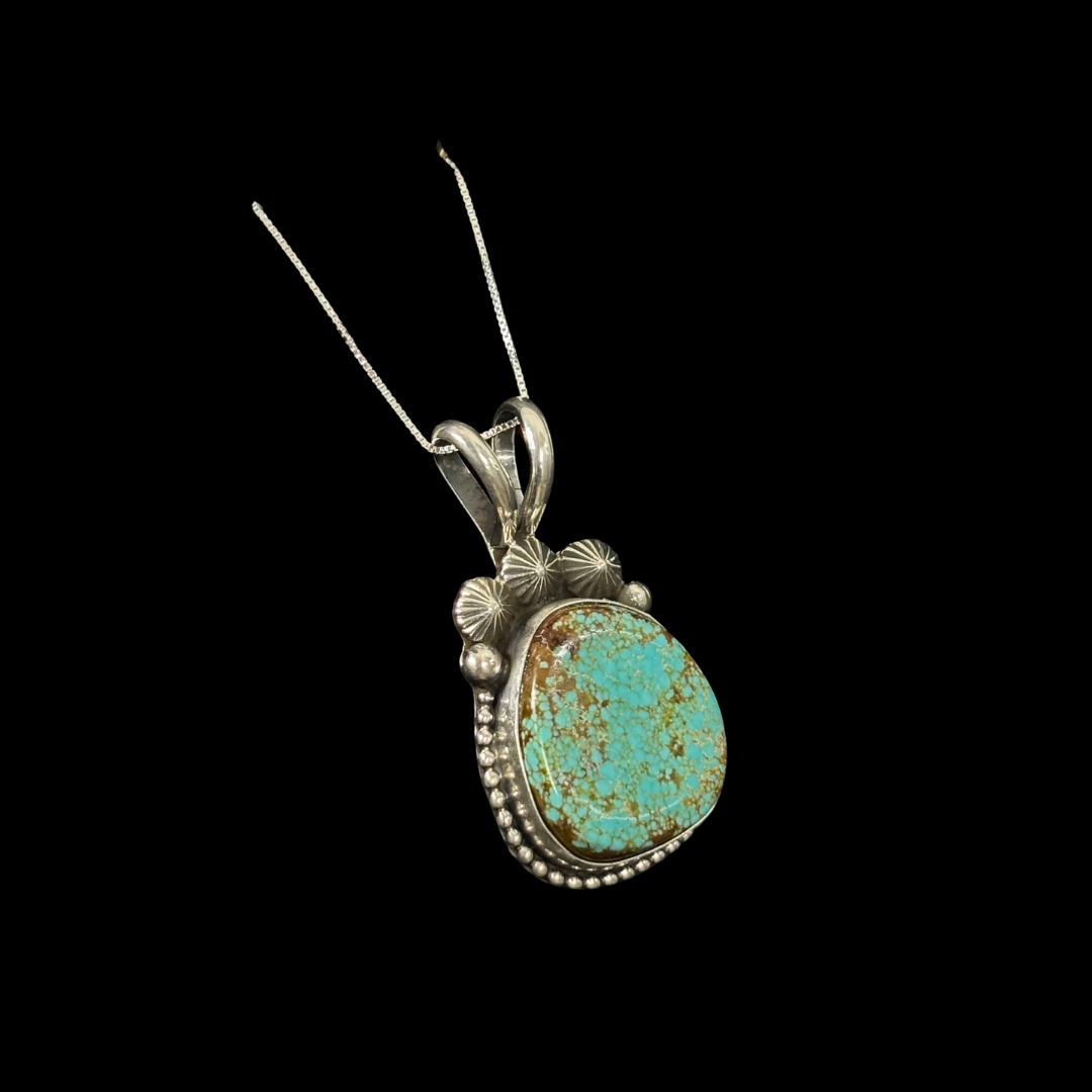 Turquoise & Sterling Silver Pendant by Jeanette Dale