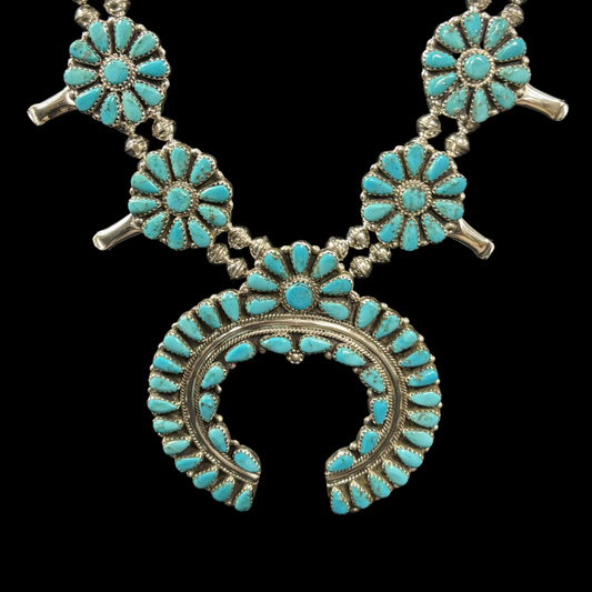 Cluster Squash Blossom Necklace & Earrings Set