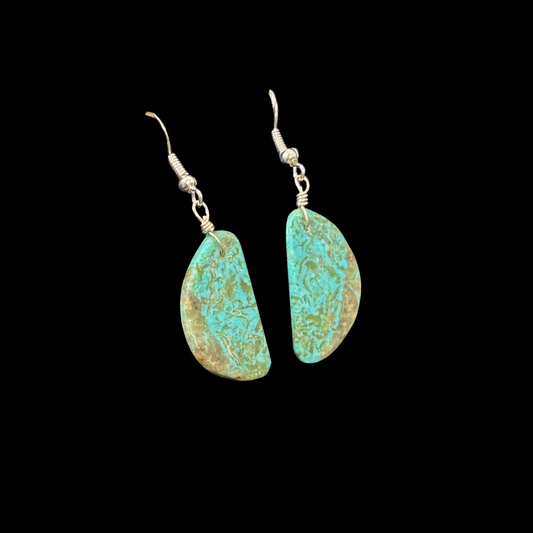 Turquoise Slab Earrings by Andrew Lovato