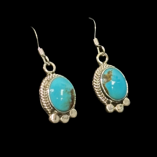 Native American Sterling Silver Turquoise Earrings