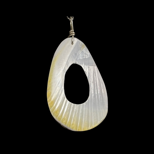 Multi-Stone Shell Inlay Pendant by Charlene Reano