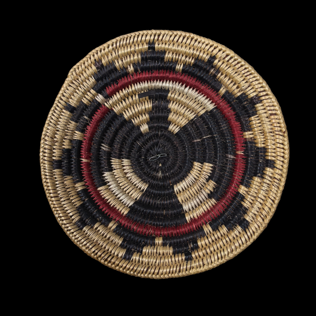 Vintage Navajo Woven Thunderbird Basket by Lorraine Black