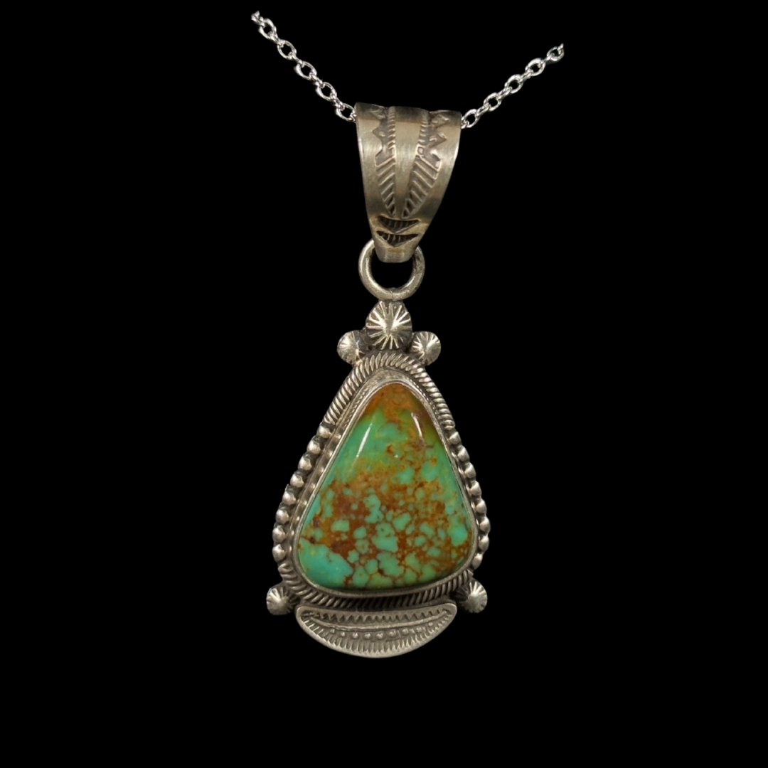 Royston Turquoise Pendant by Stanley Parker
