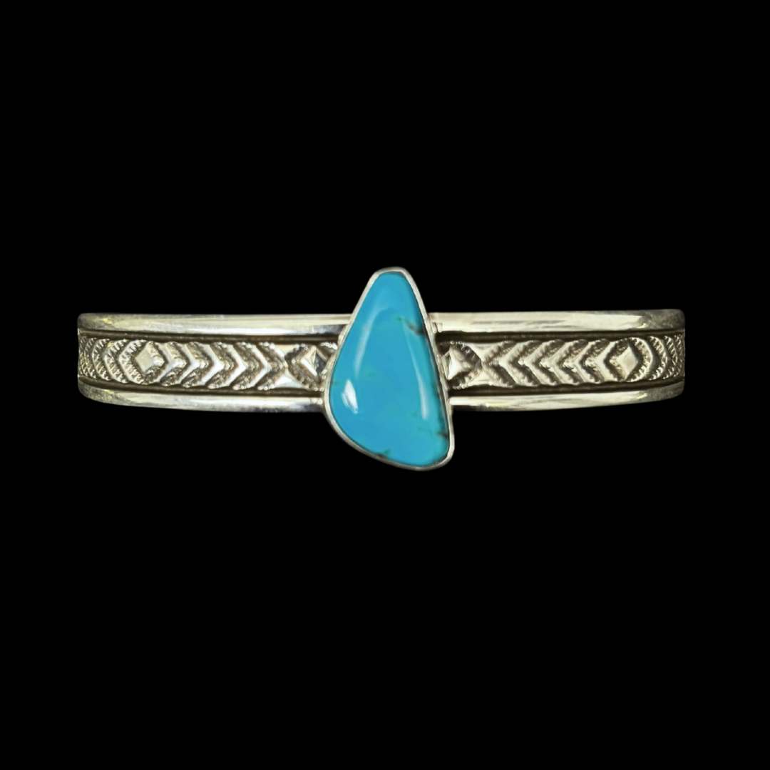 Bruce Morgan Kingman Turquoise Bracelet | Navajo Sterling Silver