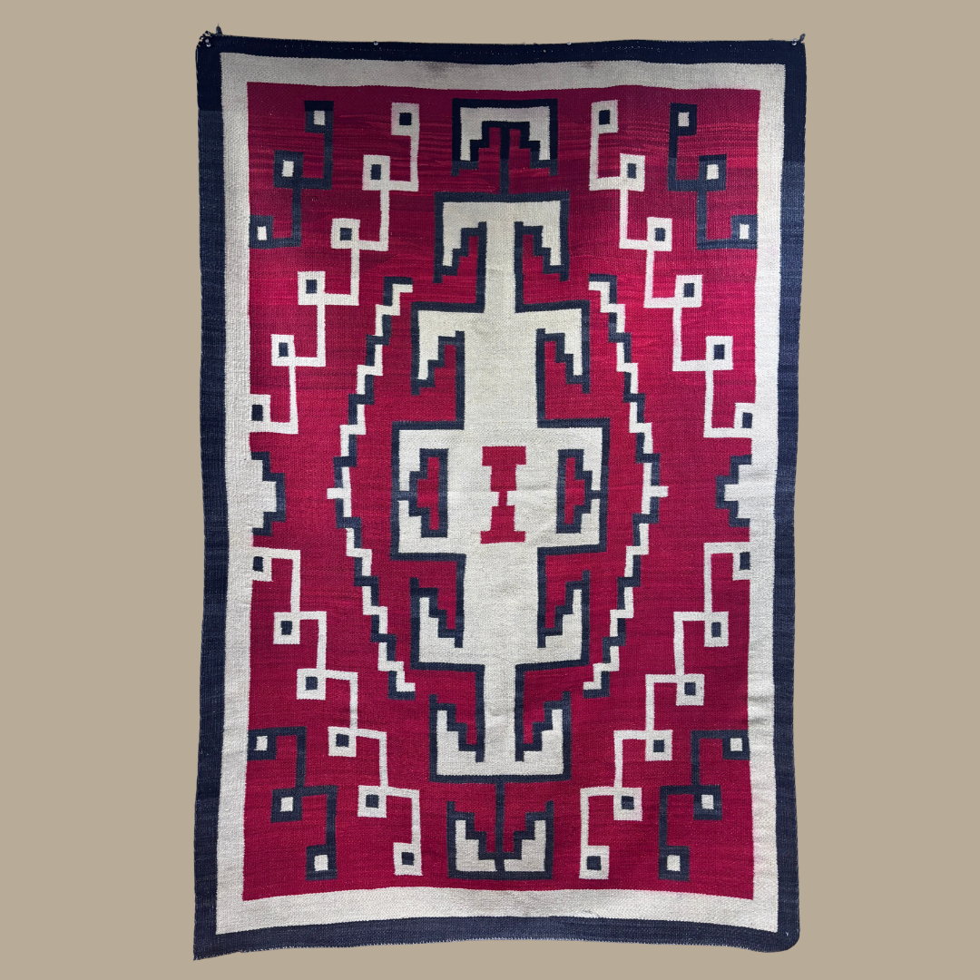 Authentic Handmade Ganado Navajo Rug | 75" x 50" | Native American Weaving