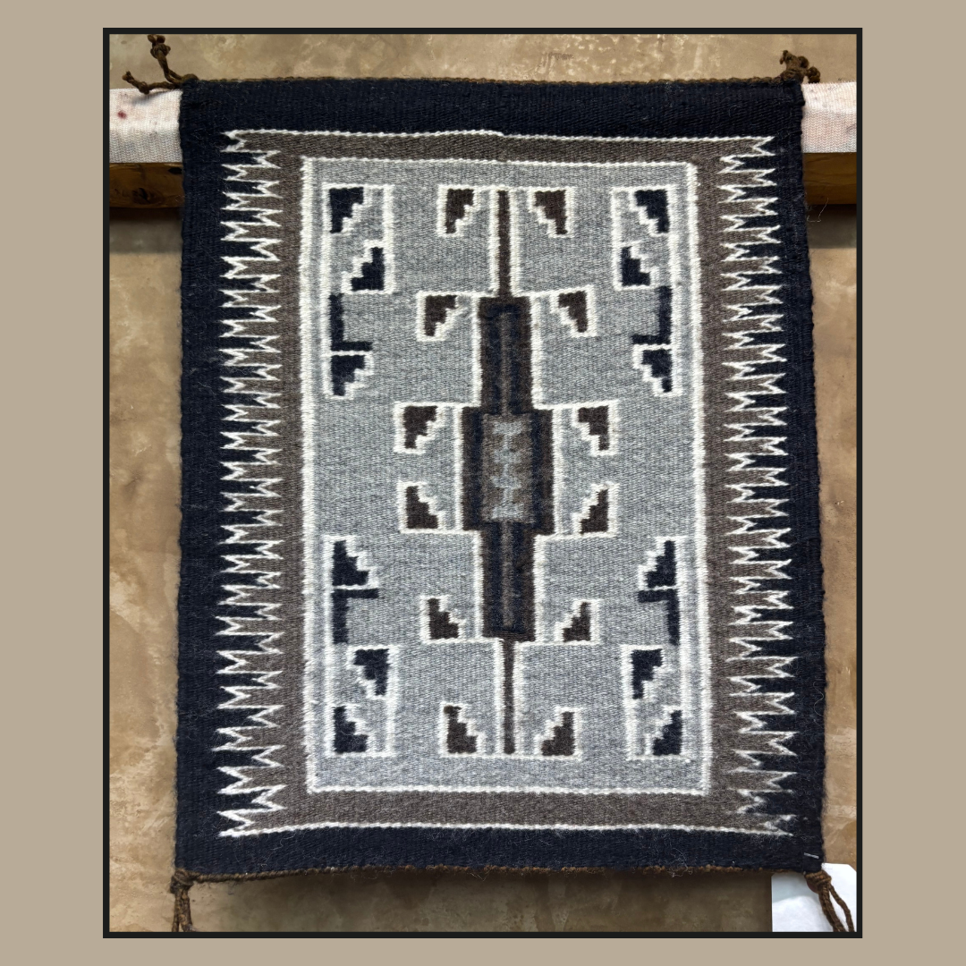 Navajo Two Grey Hills Rug by Erma Hardy | Handwoven Native American Textile