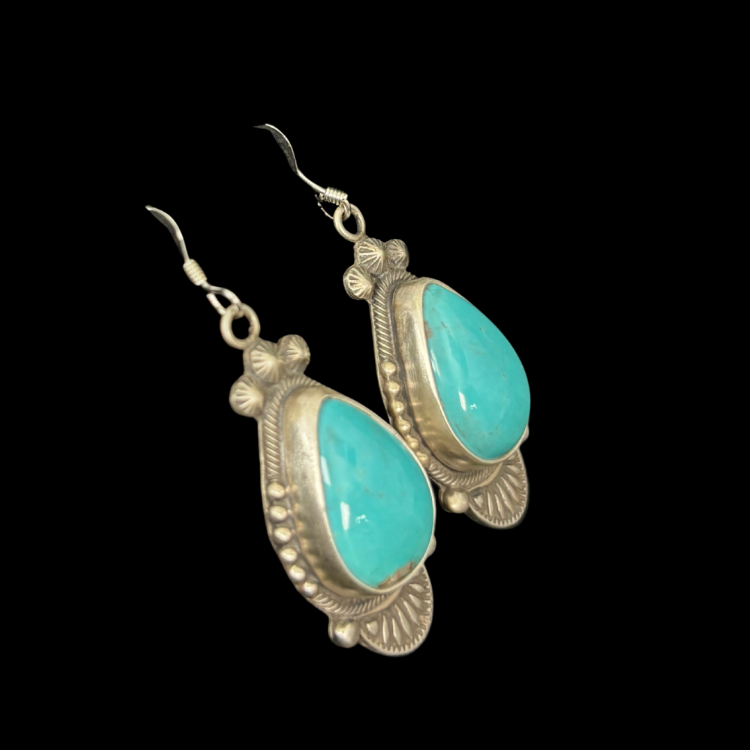 Turquoise Earrings by Stanley Parker