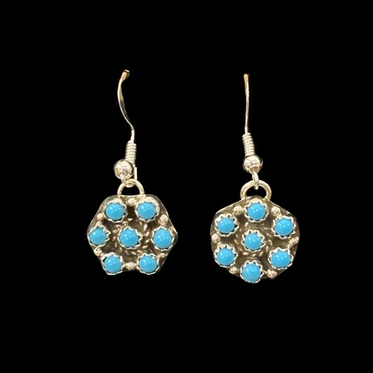 Navajo Turquoise Cluster Post Earrings
