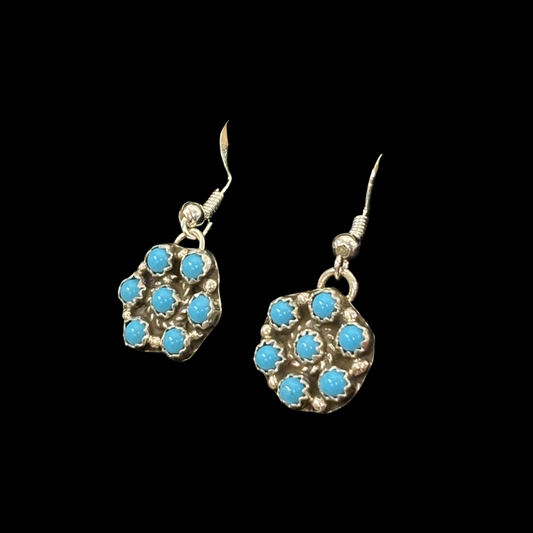 Navajo Turquoise Cluster Post Earrings