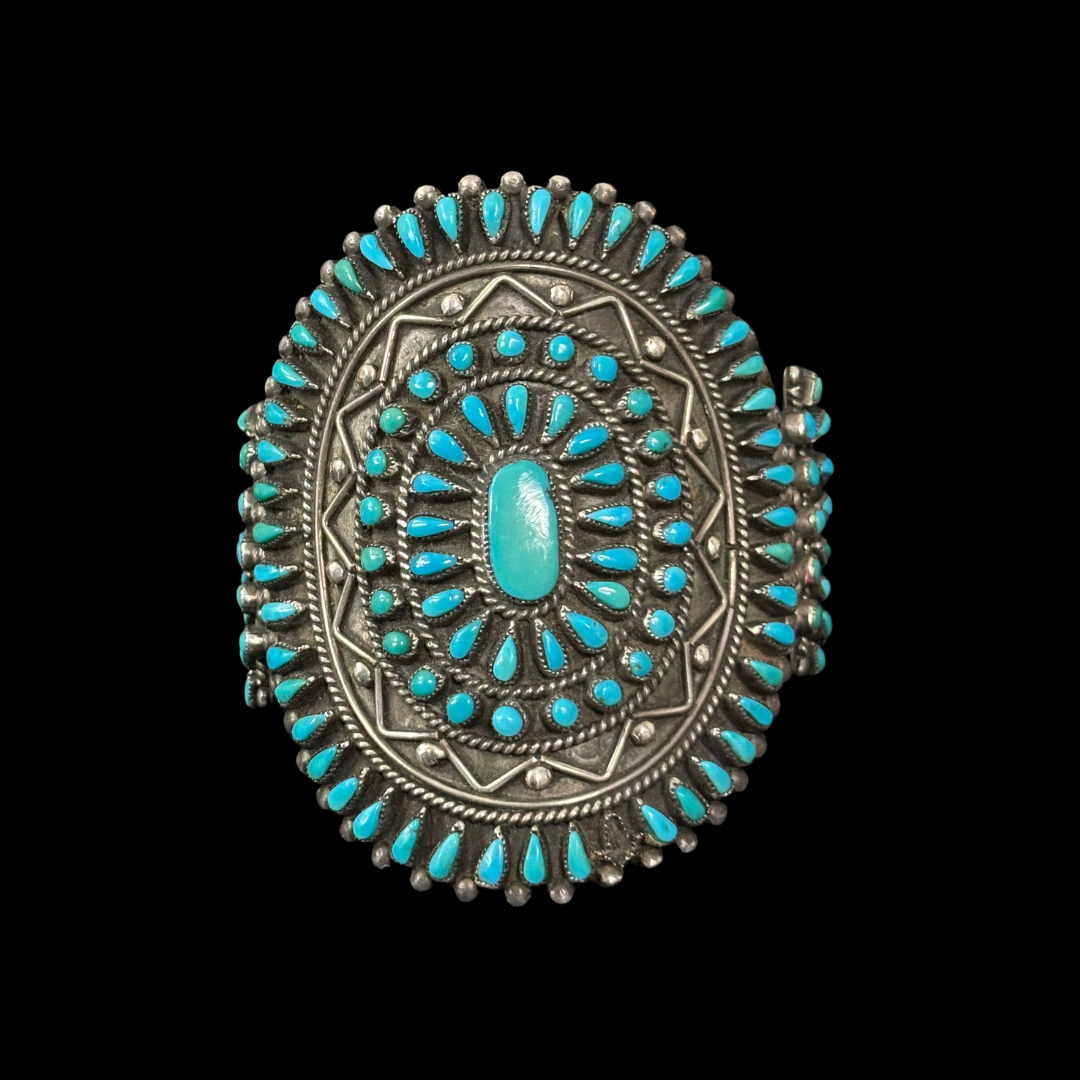 Vintage Cluster Turquoise Bracelet
