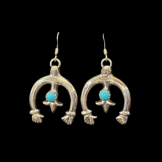 Turquoise & Sterling Silver Naja Earrings