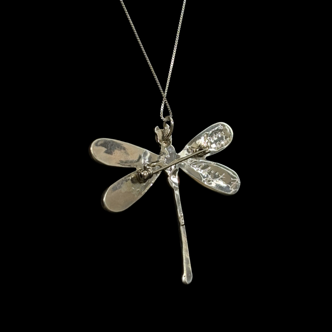 Zuni Inlaid Dragonfly Necklace