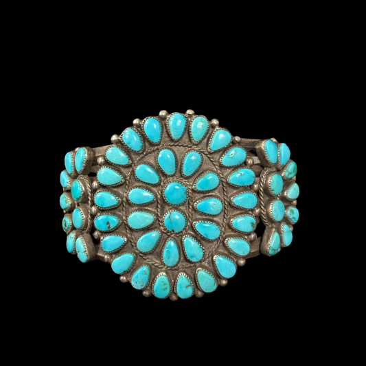 Vintage Cluster Turquoise Bracelet