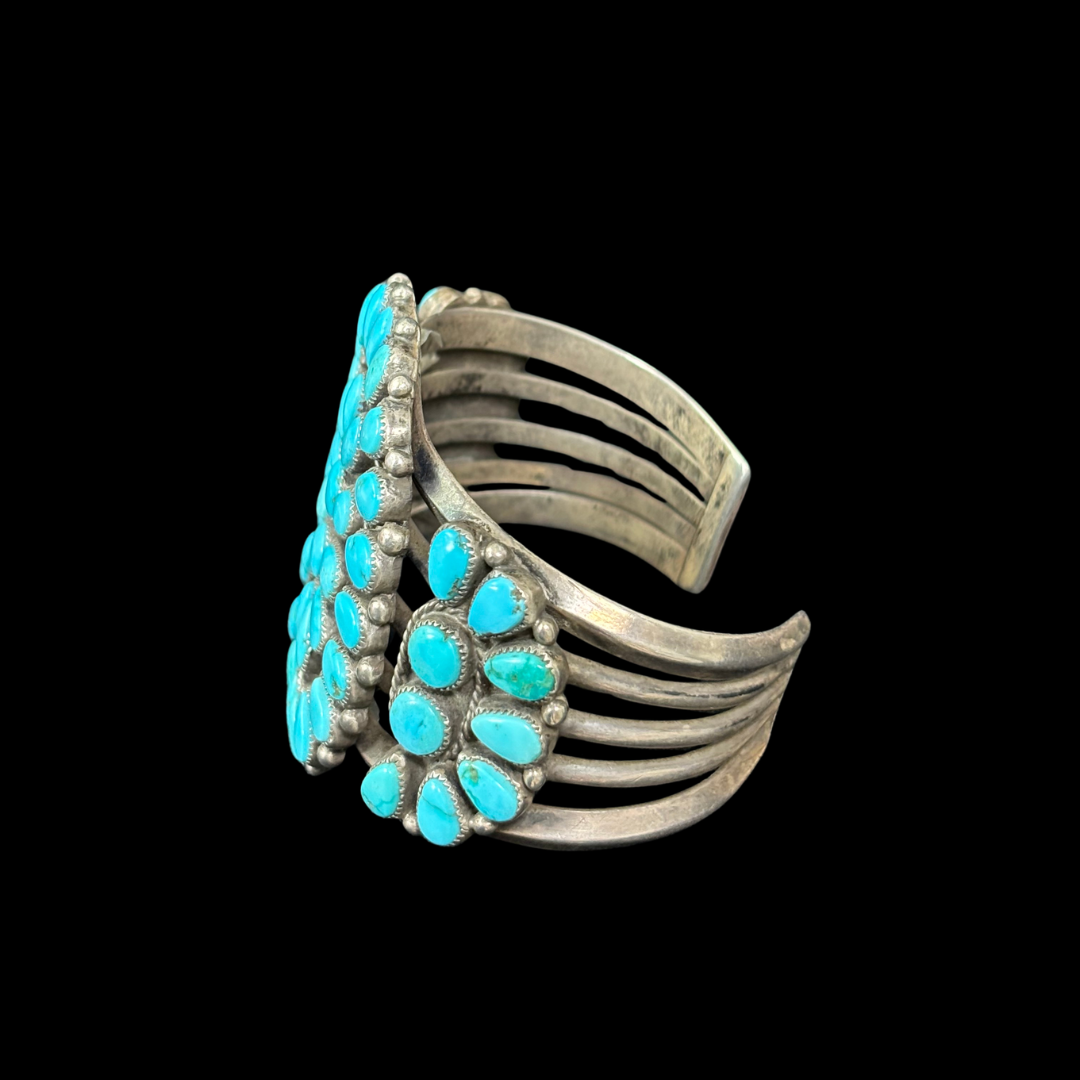 Vintage Cluster Turquoise Bracelet