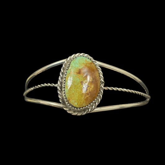 Royston Turquoise Sterling Silver Bracelet by Calvin Butler Jr.