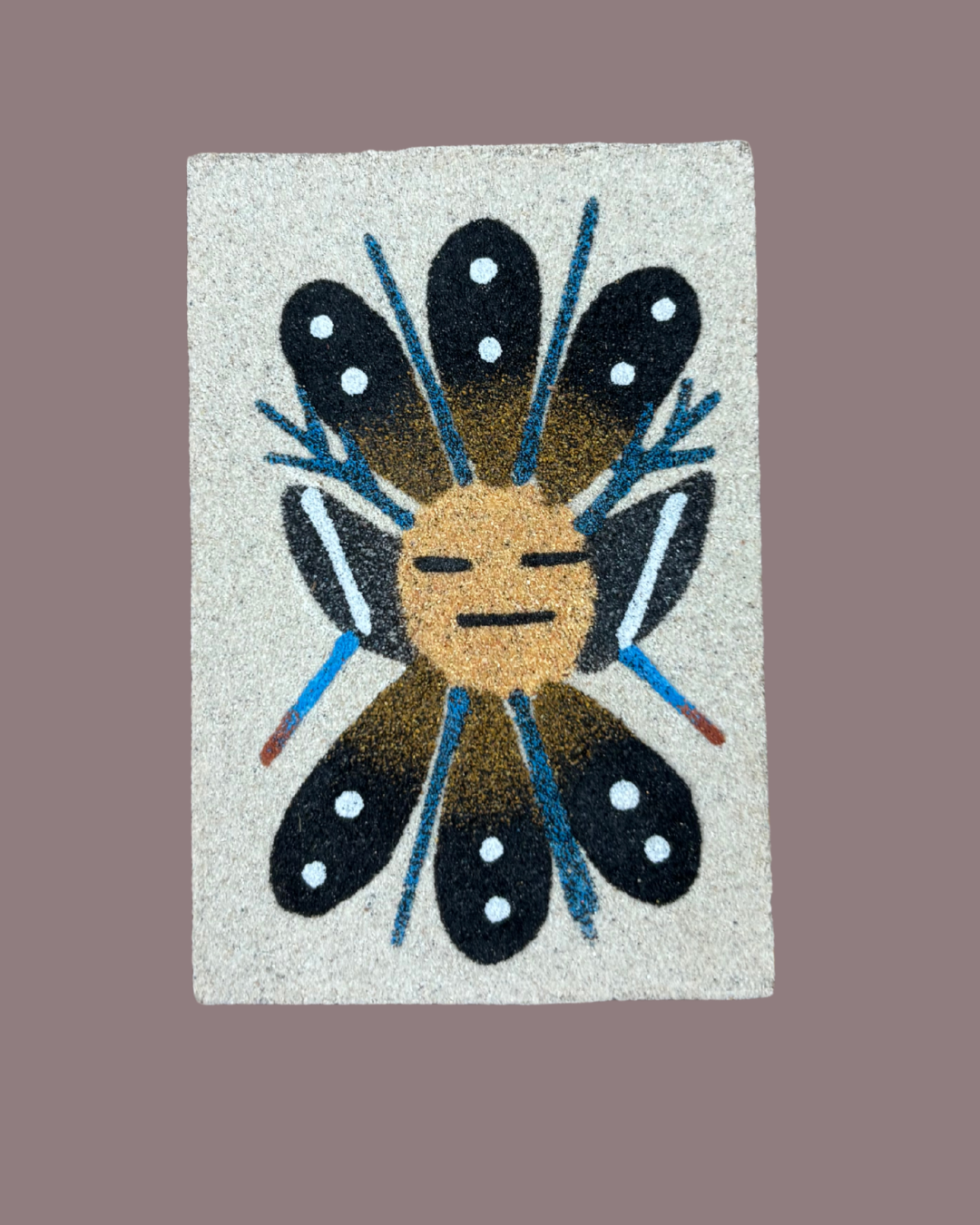 2" x 3" Navajo Sand Painting Magnet – Handmade Native American Art