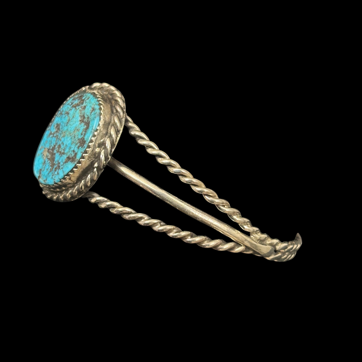 Carico Lake Turquoise Sterling Silver Bracelet by Calvin Butler Jr.