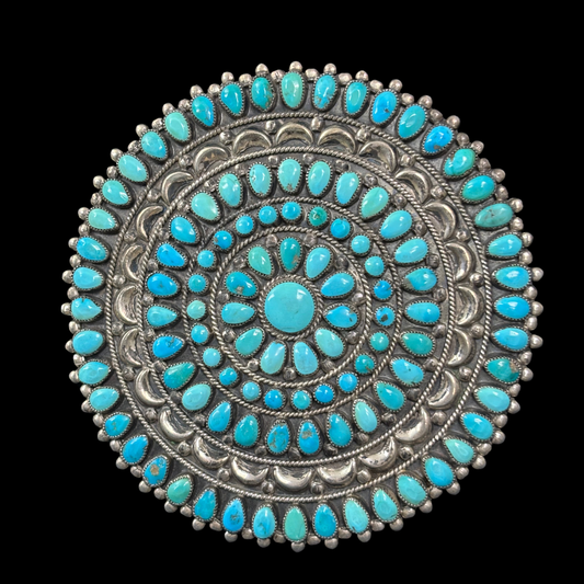 Vintage Turquoise Cluster Pin