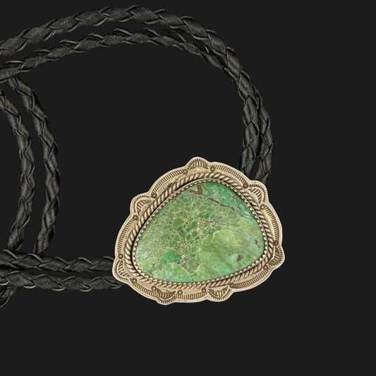 Sterling Silver & Kingman Turquoise Bolo Tie