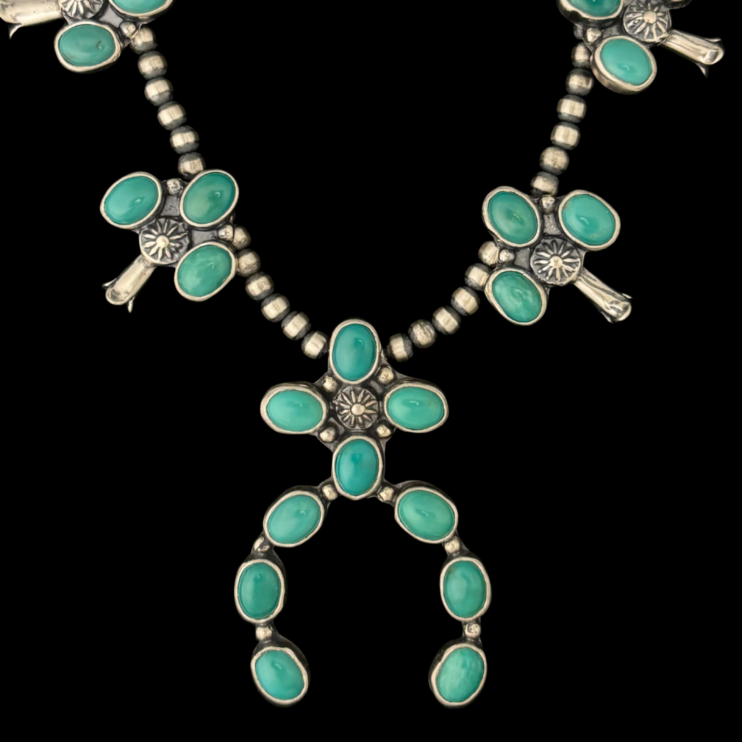 Turquoise Squash Blossom Set