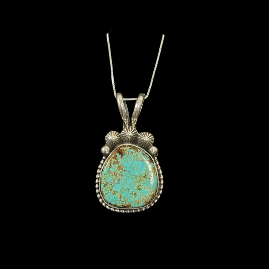 Turquoise & Sterling Silver Pendant by Jeanette Dale