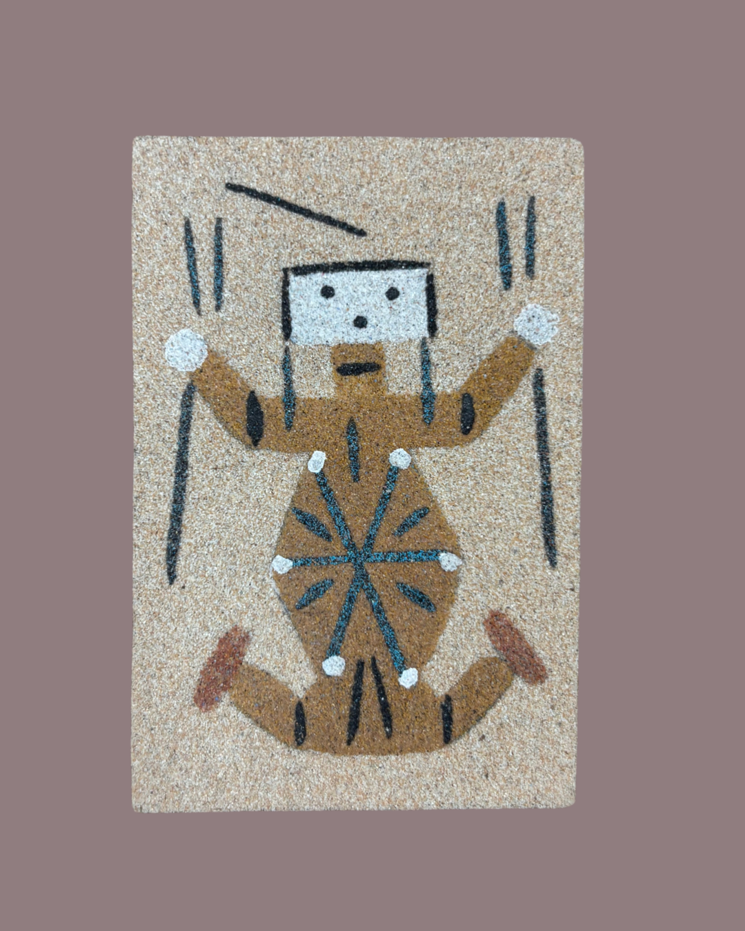 2" x 3" Navajo Sand Painting Magnet – Handmade Native American Art