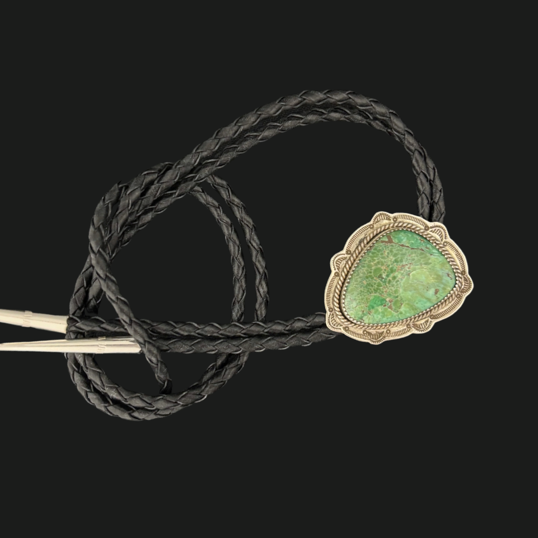 Sterling Silver & Kingman Turquoise Bolo Tie