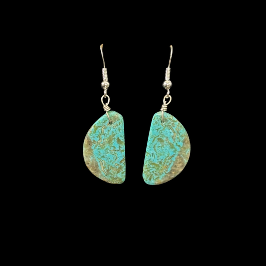 Turquoise Slab Earrings by Andrew Lovato