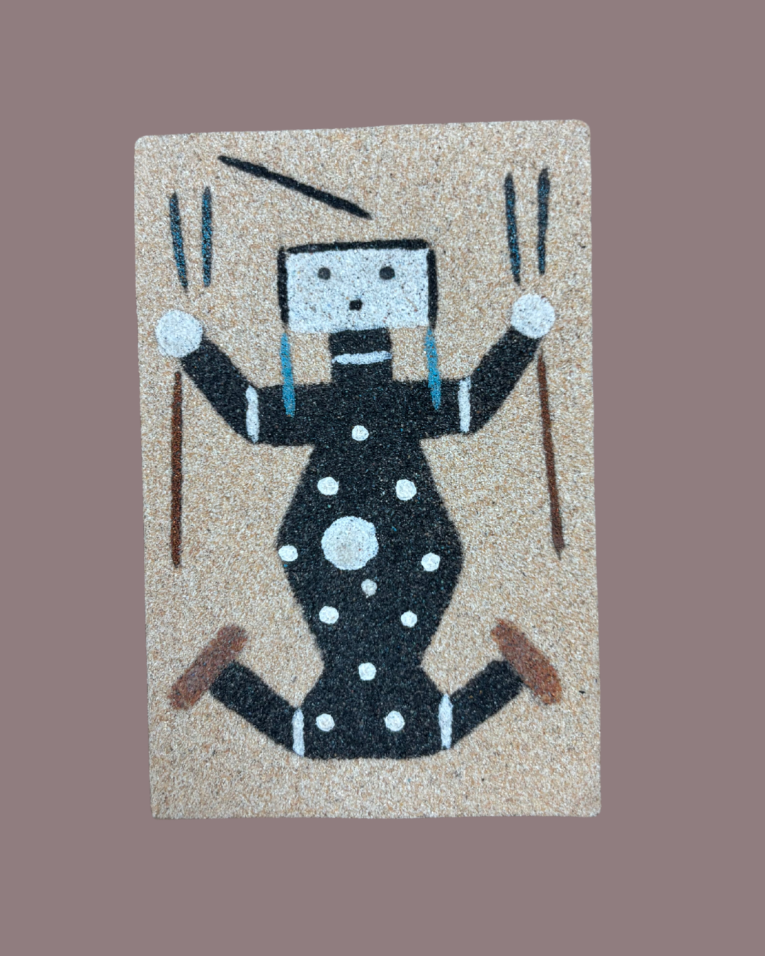 2" x 3" Navajo Sand Painting Magnet – Handmade Native American Art