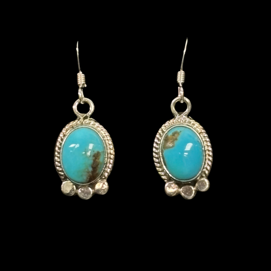 Native American Sterling Silver Turquoise Earrings