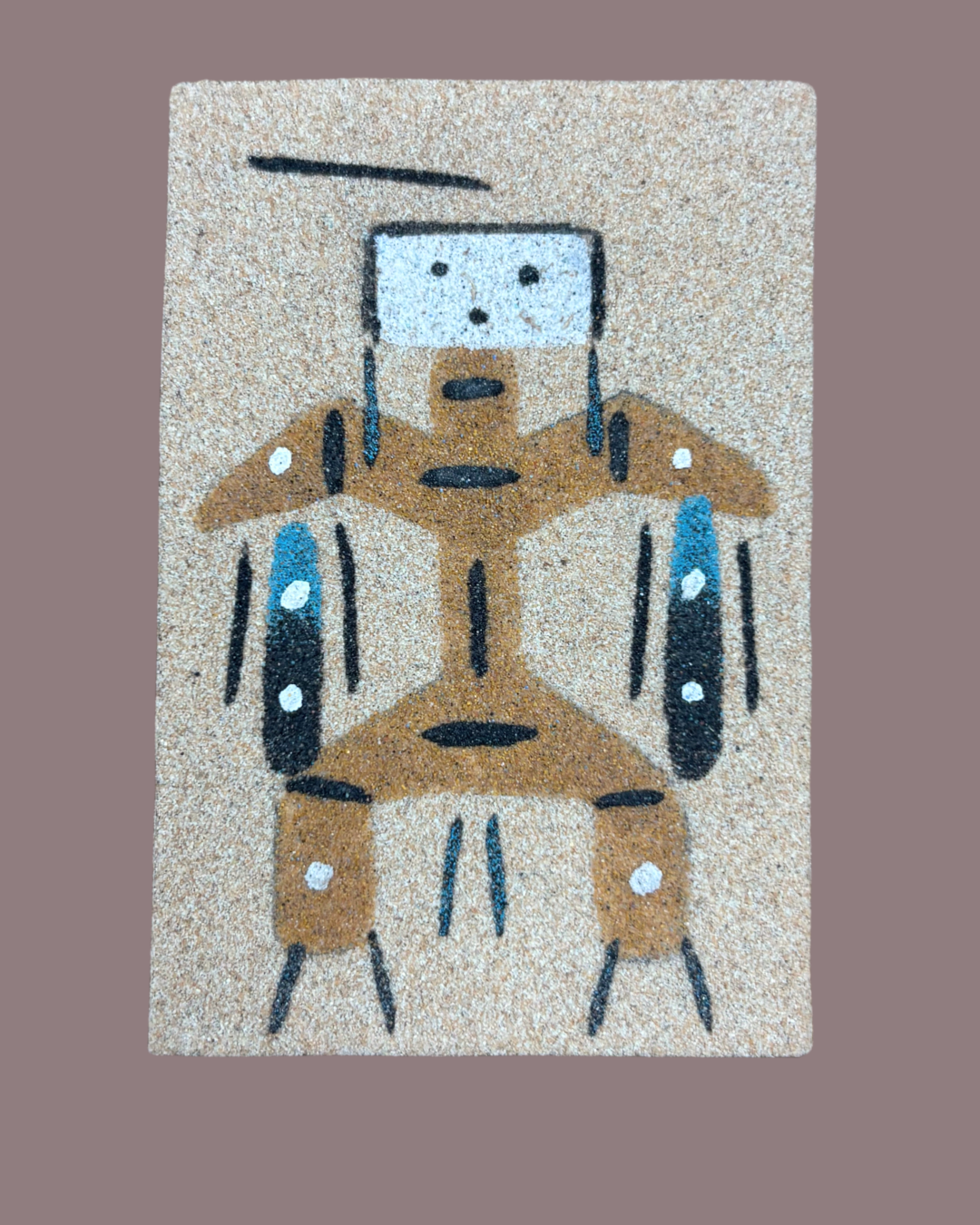 2" x 3" Navajo Sand Painting Magnet – Handmade Native American Art