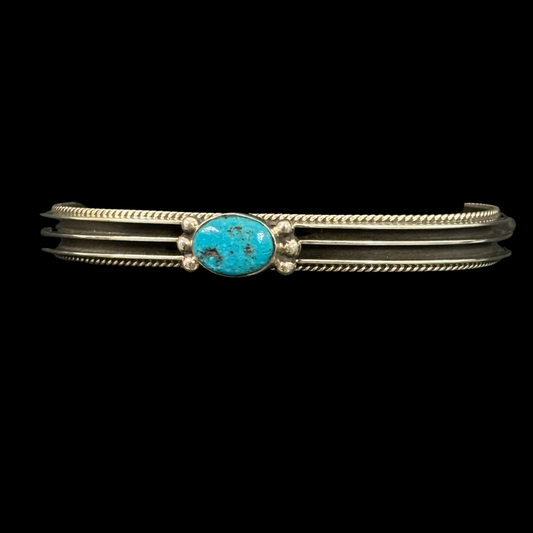 Twisted Wire & Turquoise Cuff