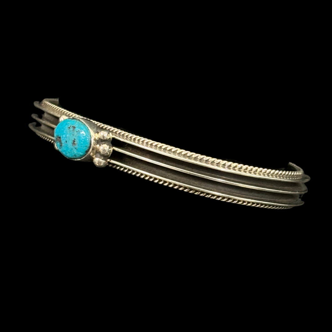 Twisted Wire & Turquoise Cuff