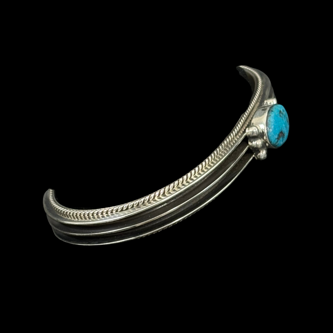 Twisted Wire & Turquoise Cuff