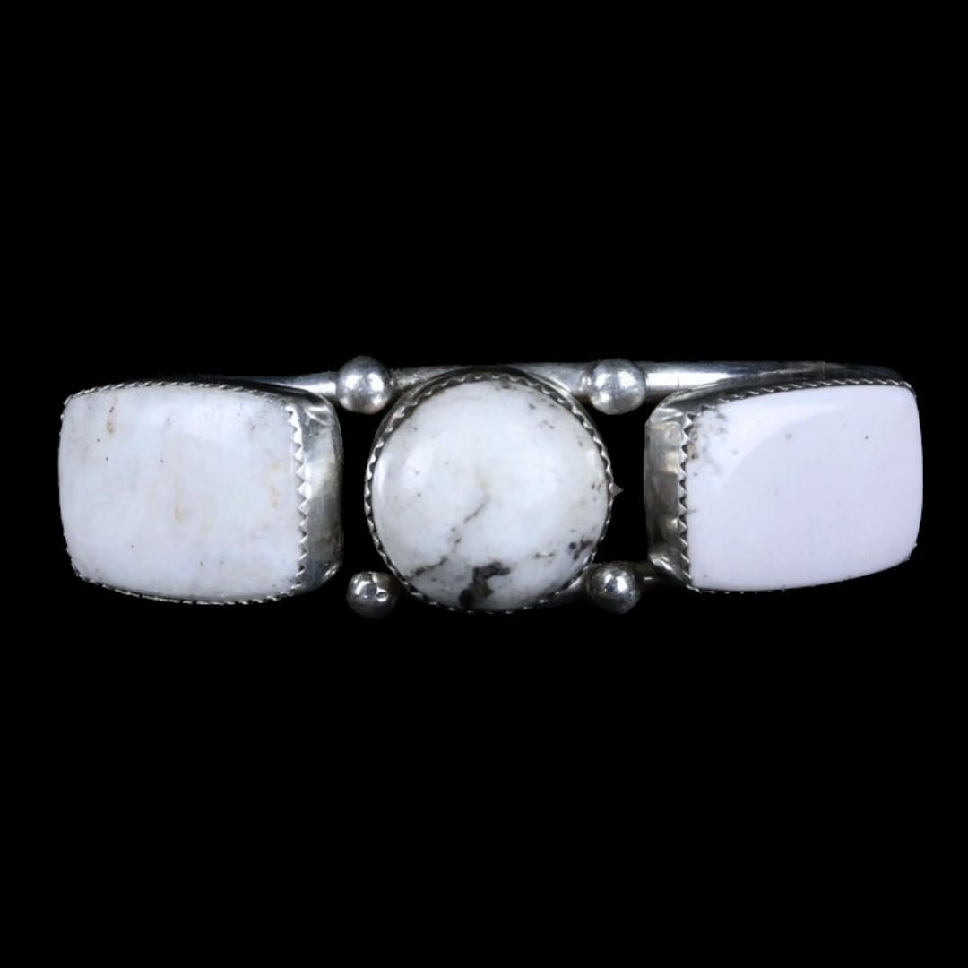 White Buffalo Three Stone Bracelet