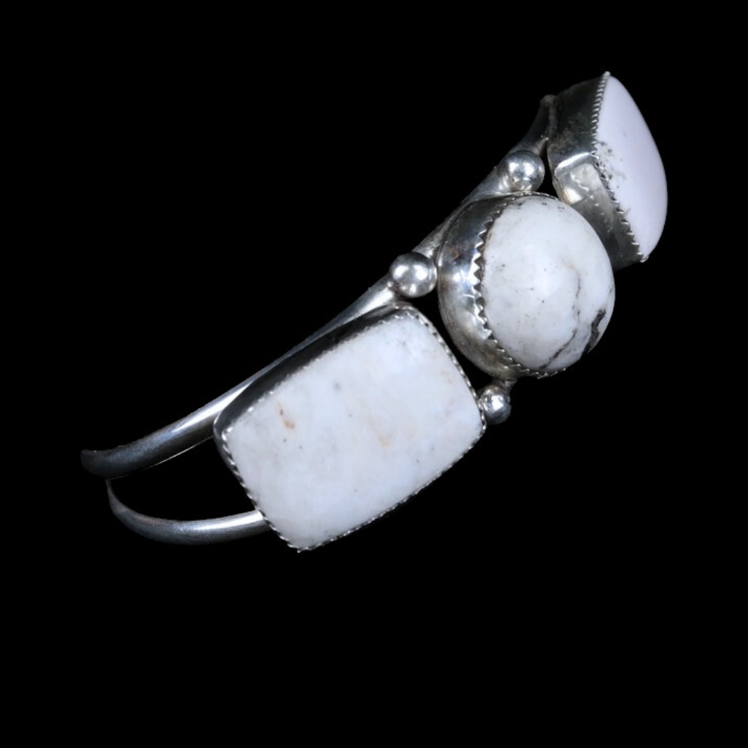 White Buffalo Three Stone Bracelet