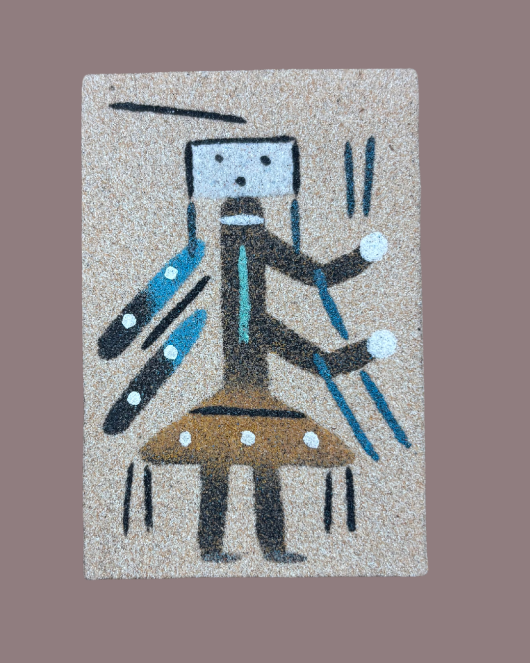 2" x 3" Navajo Sand Painting Magnet – Handmade Native American Art