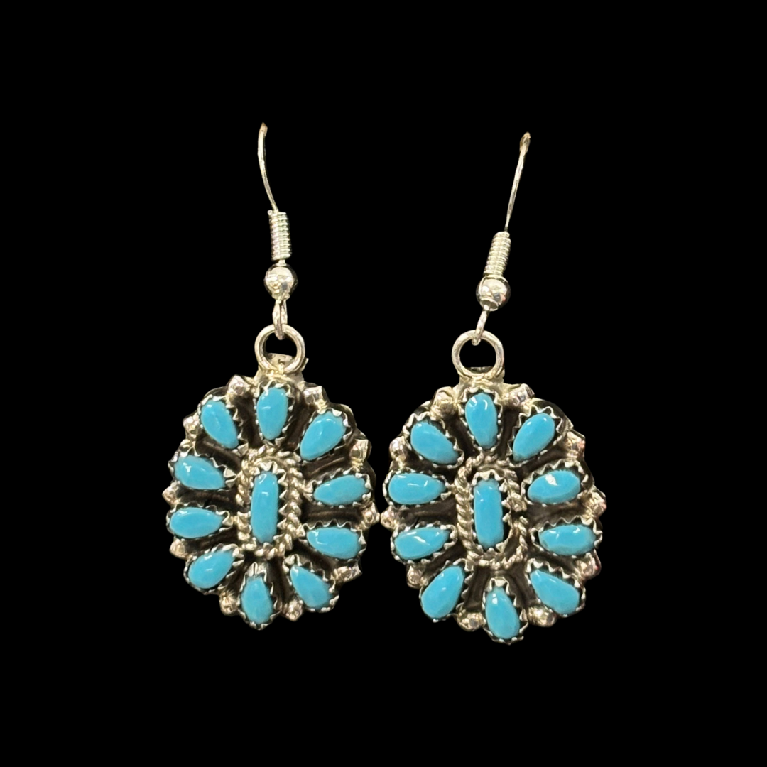 Navajo Turquoise Cluster Post Earrings