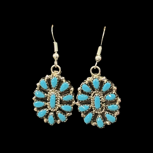 Navajo Turquoise Cluster Post Earrings