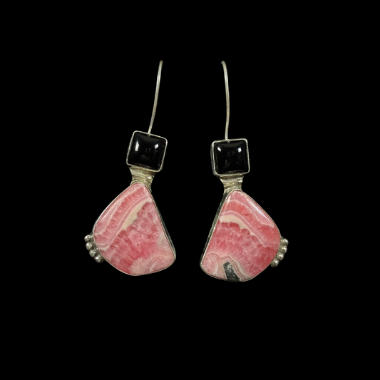 Onyx & Inca Rose Earrings by Rose Swett