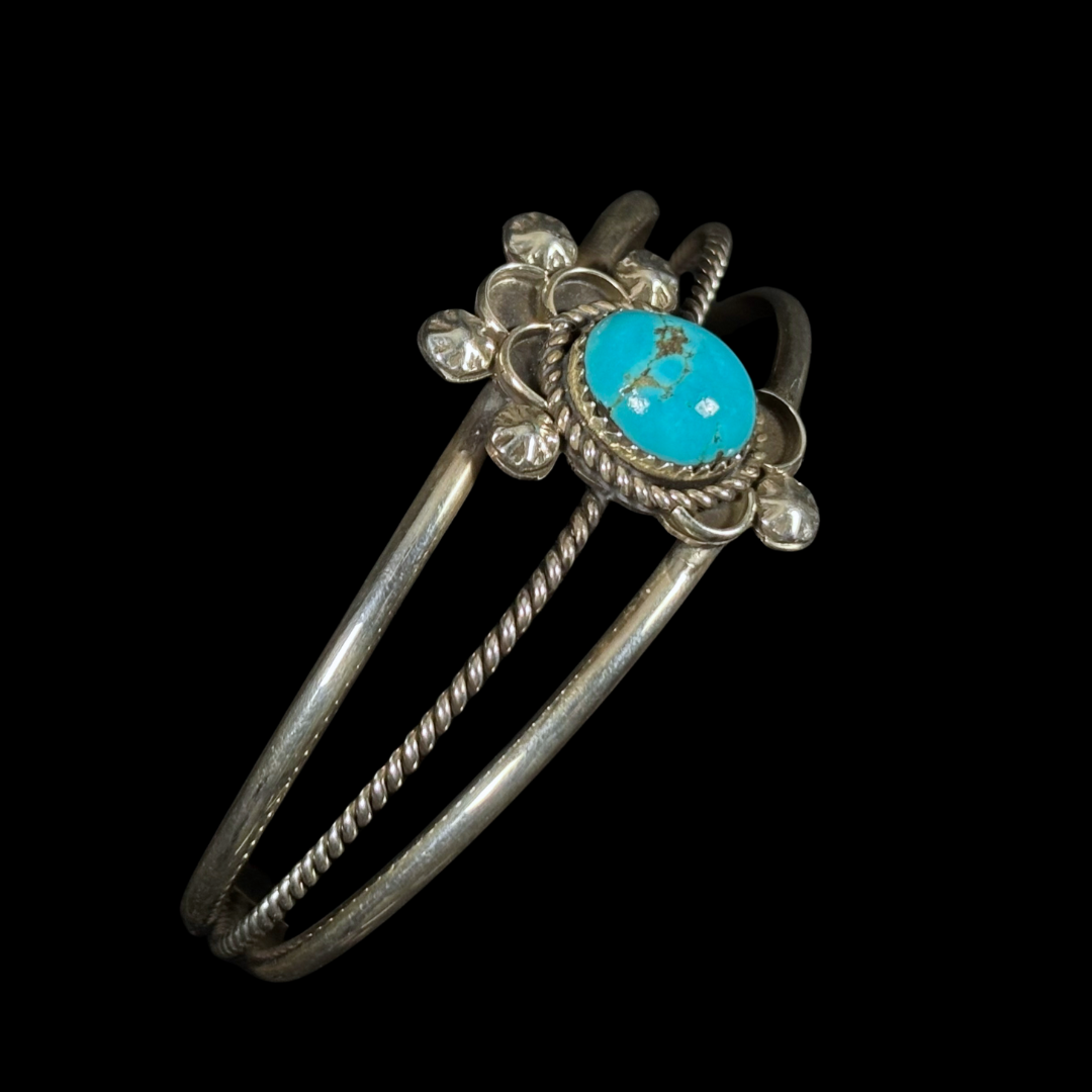 Split Band Turquoise Mountain Turquoise Bracelet