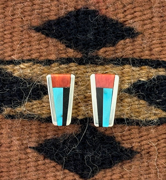 Jimmy Poyer Inlaid post earrings