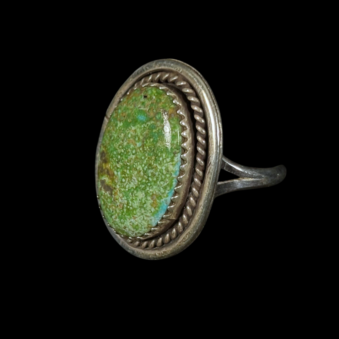 Navajo Royston Turquoise Ring – Size 7 | Sterling Silver by Nelson Morgan