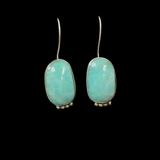 Turquoise Sterling Silver Earrings by Rose Swett