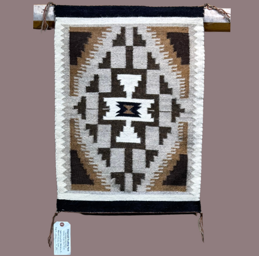 Navajo Two Grey Hills Rug by Shirley Lopez | Handwoven Native American Textile